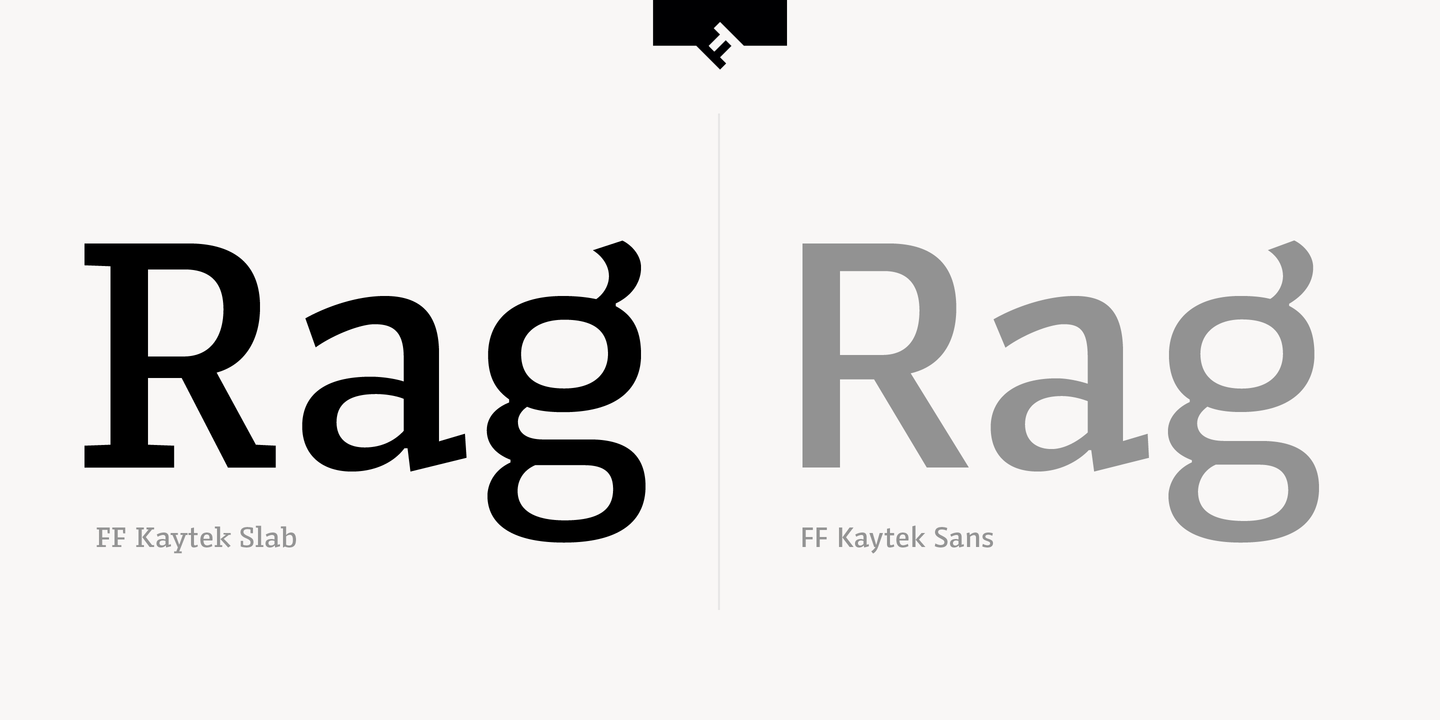 Przykład czcionki FF Kaytek Slab Light Italic